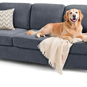 SLIPCOVERS 7-piece set for 3-seater sofa Grey color stretchy NEW